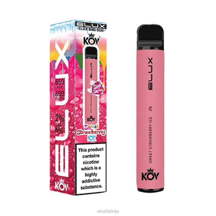 Elux Bar saldās sērijas vienreizējās lietošanas vape saldais zemeņu ledus Elux Vape Price 62VR110