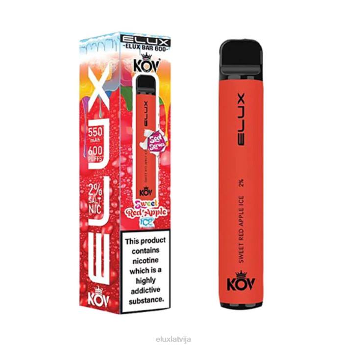 Elux Bar saldās sērijas vienreizējās lietošanas vape saldo sarkano ābolu ledus Elux Vape Near Me 62VR11